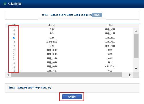울릉도 배시간표