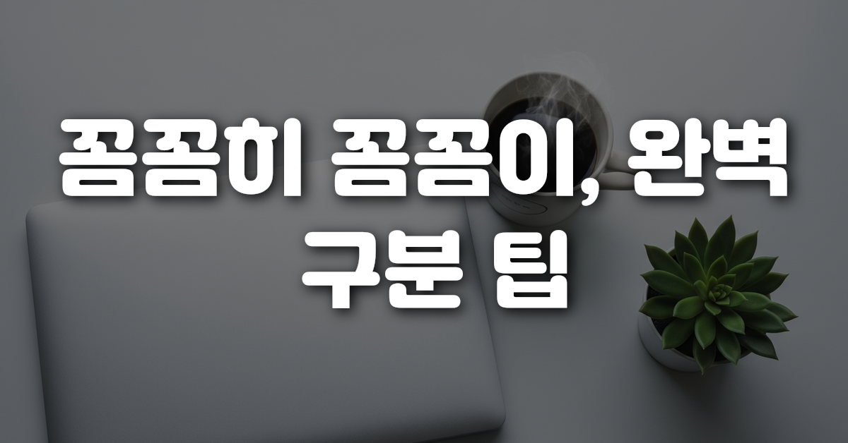 03-꼼꼼히_꼼꼼이_완벽_구분_팁