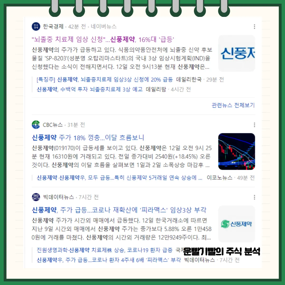 신풍제약 뉴스
