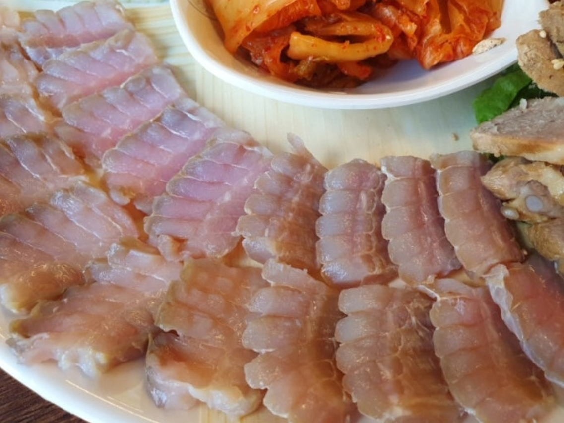 전라남도 목포 홍어 삼합 사진