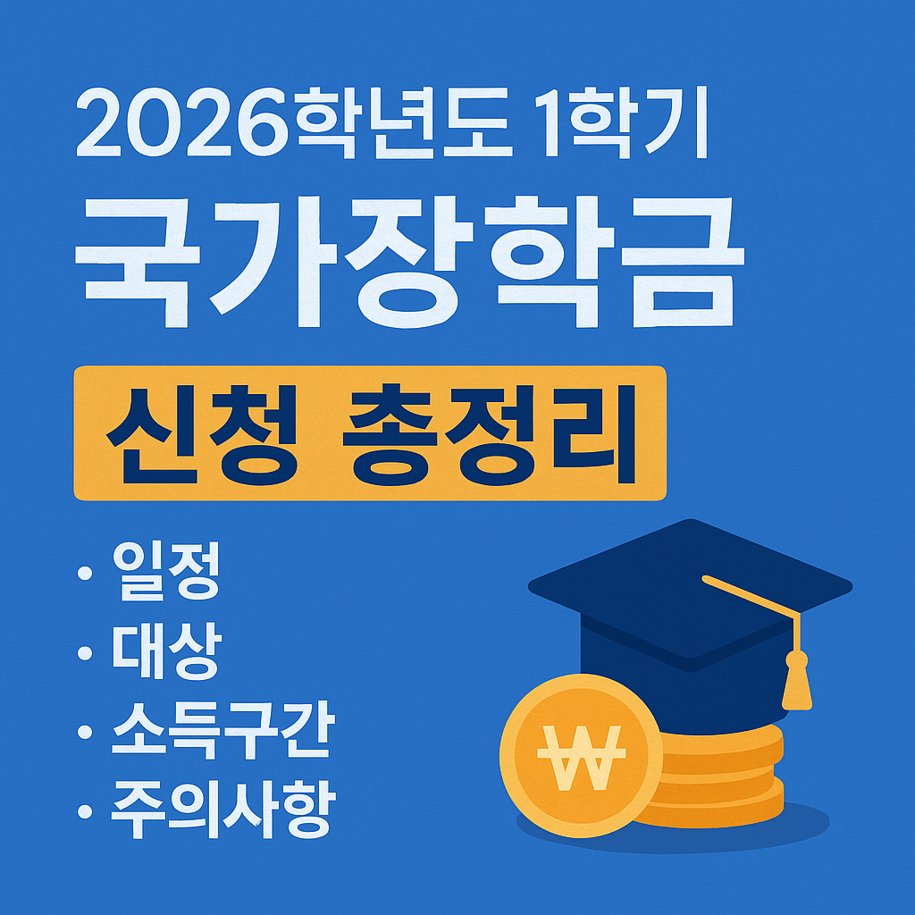 2026학년도 1학기 국가장학금 신청 총정리 썸네일 이미지