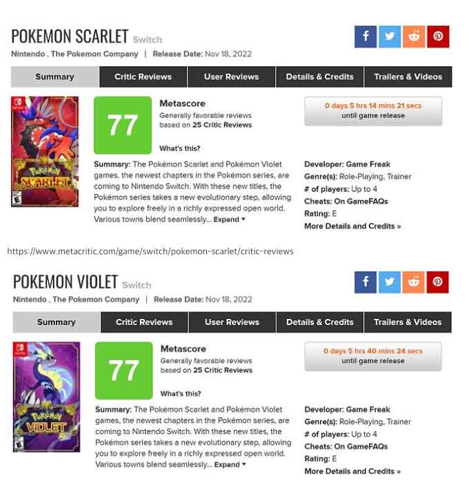 스칼렛 바이올렛 메타크리틱