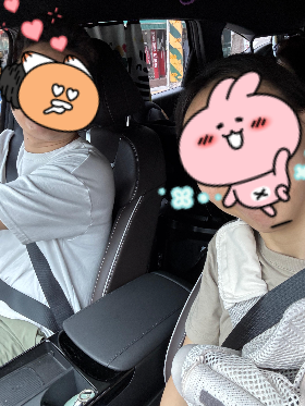 의정부 계곡식당 출발 전 찬솔이 엄마, 찬솔이 아빠 셀카 사진