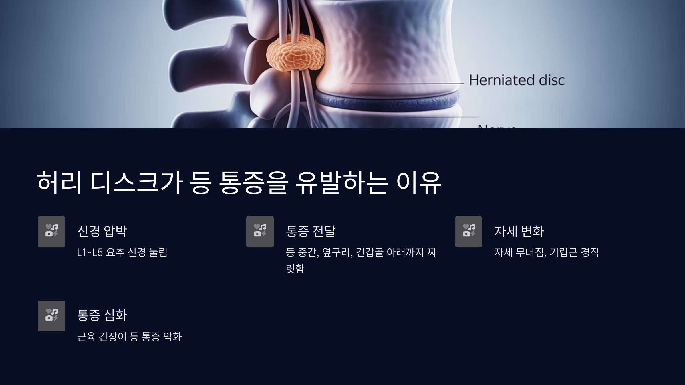 허리 디스크가 등 통증을 유발하는 이유