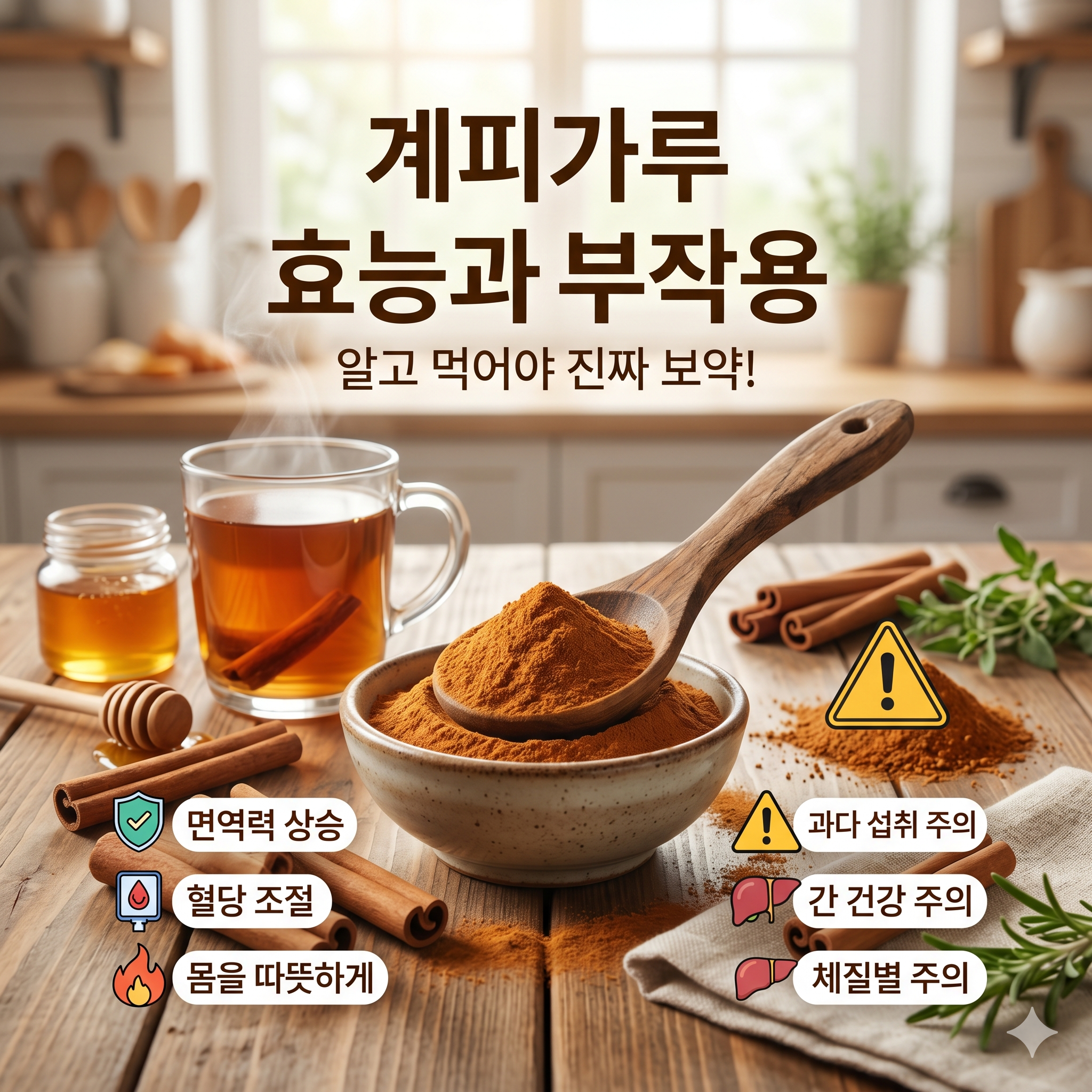 계피가루 효능과 부작용 완벽 정리: 알고 먹어야 약이 된다