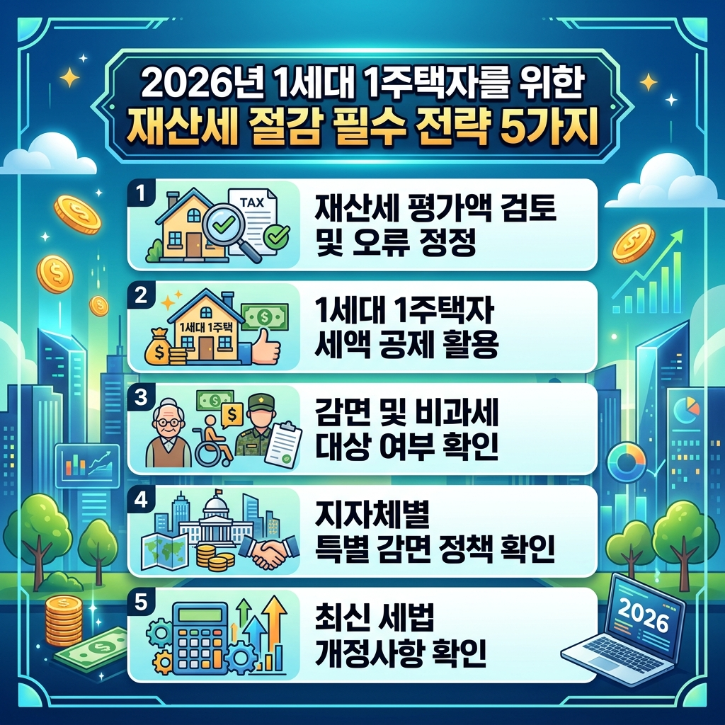 1주택자 보유세 절세 2026년 필수 5가지 전략