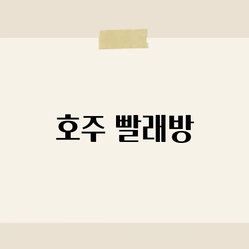 호주 빨래방, 동전말고 앱 결제?