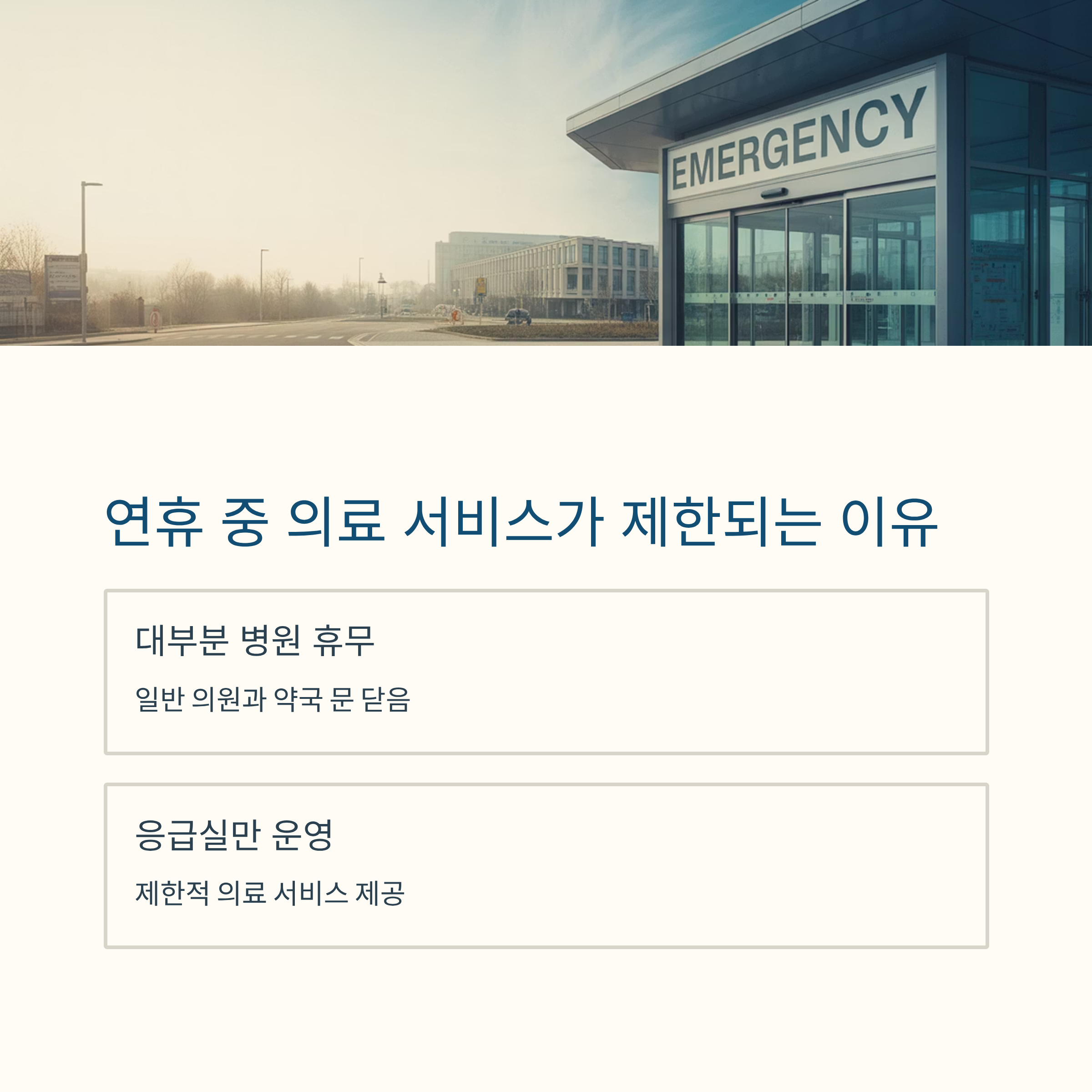 추석연휴 병원 문여는곳