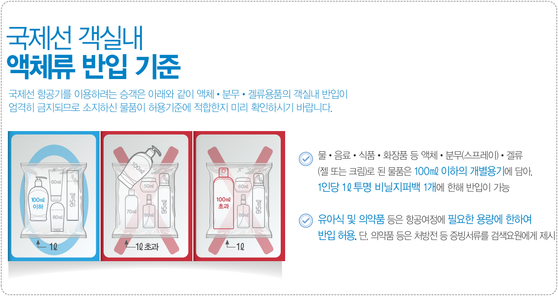 기내반입금지물품