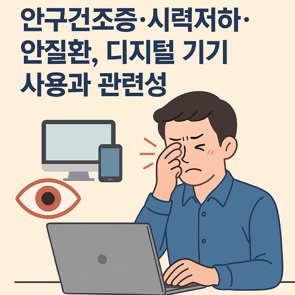 안구건조증·시력저하·안질환, 디지털 기기 사용과 관련성