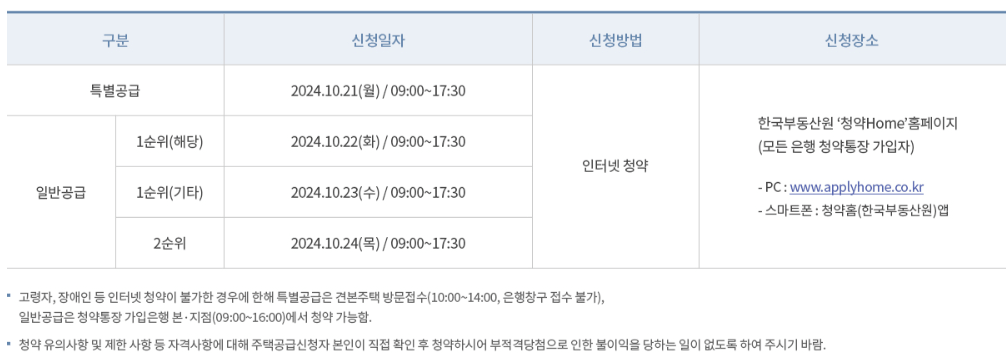 청약일정