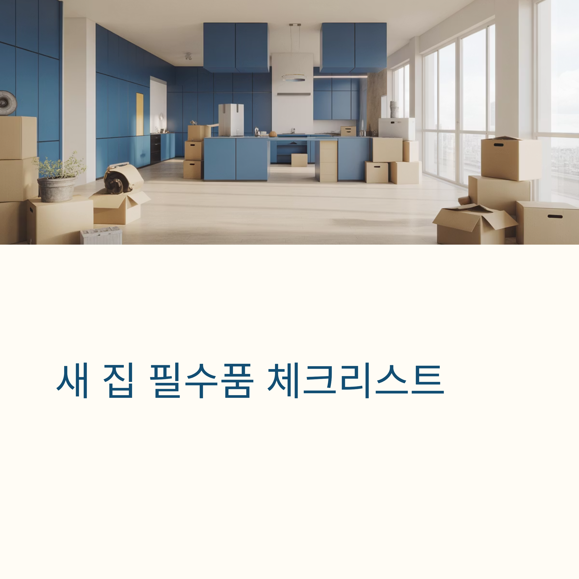 새 집 필수 생활용품 체크리스트 대표이미지