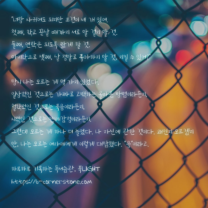 오늘 밤, 세계에서 이 사랑이 사라진다 해도