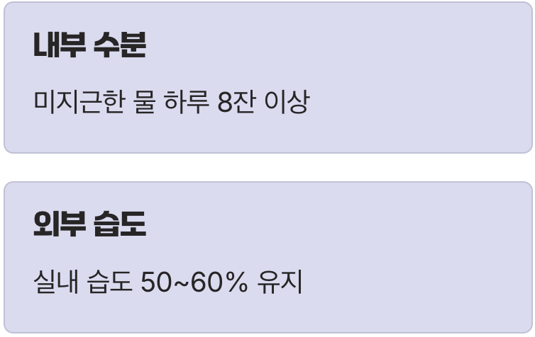 몸 안과 밖, 이중으로 수분을 채워라