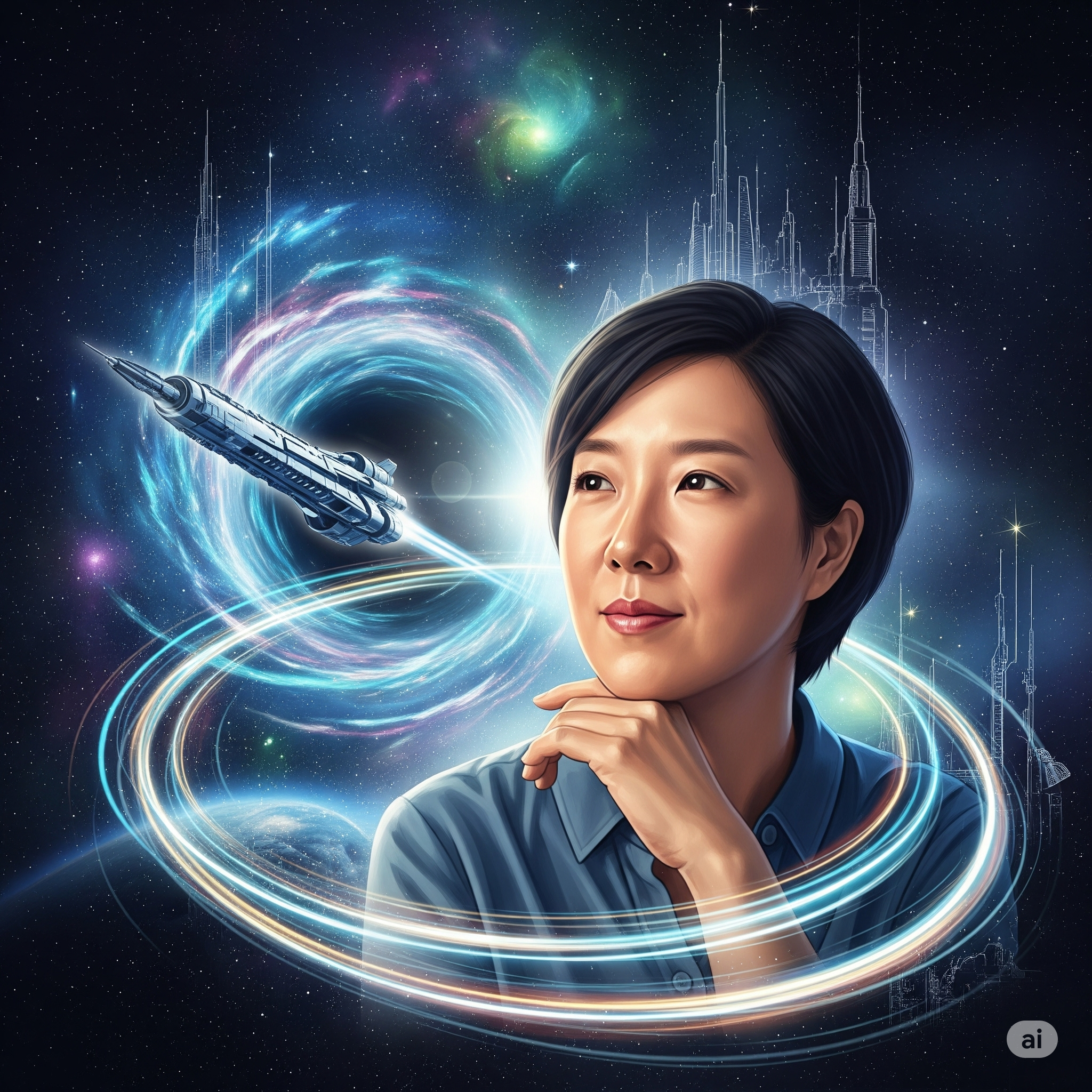 작가 10명 중 한명인 김초엽의 이미지