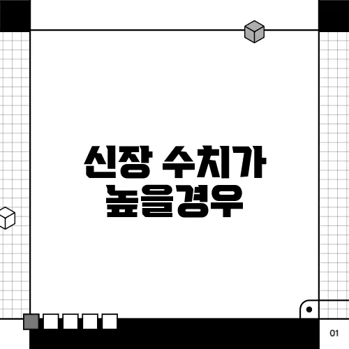 신장 수치가 높을경우