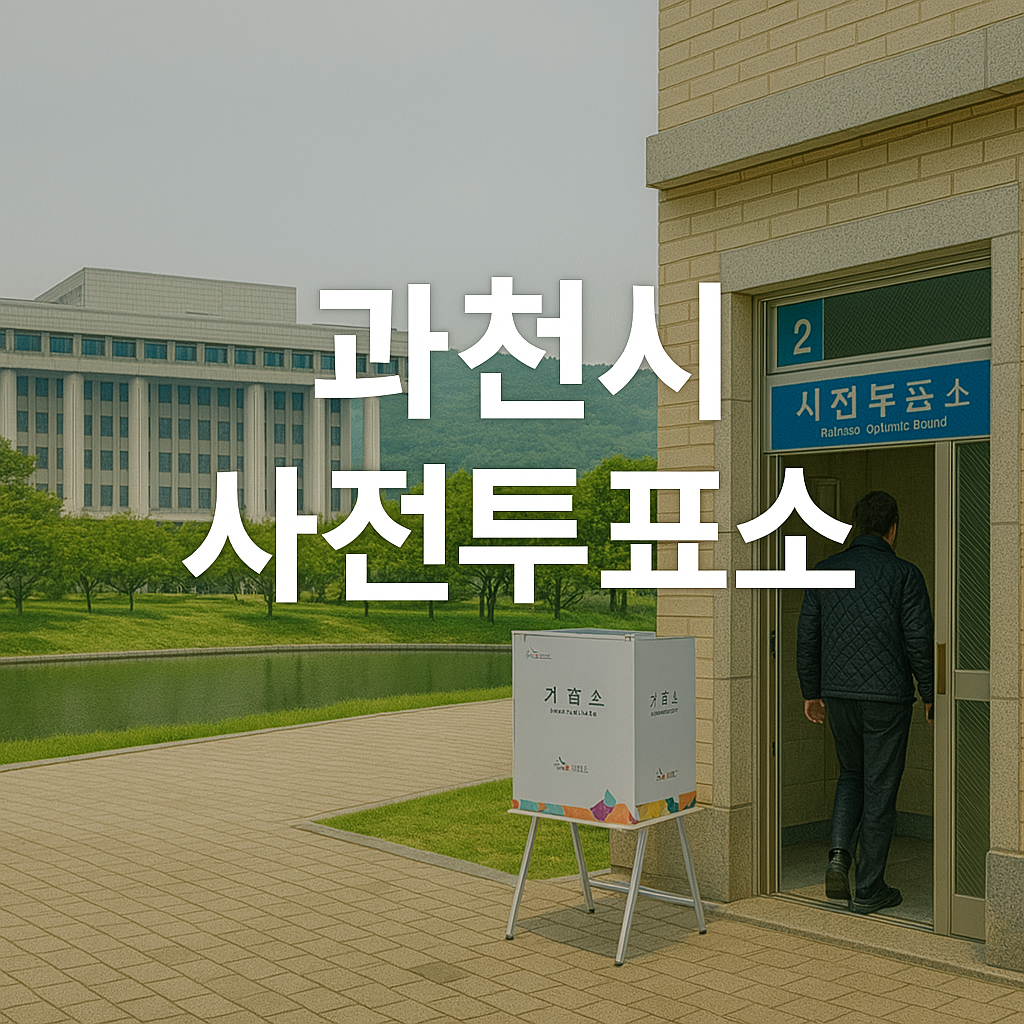 2025 제21대 대통령선거 경기도 과천시 사전투표소 위치&middot;일정&middot;준비물