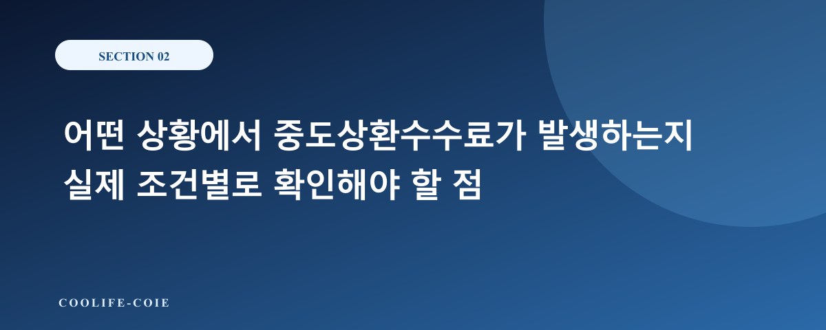 어떤 상황에서 중도상환수수료가 발생하는지 실제 조건별로 확인해야 할 점