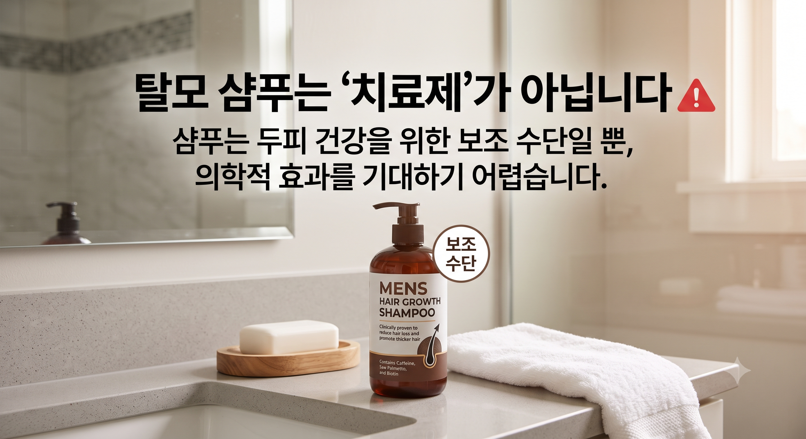 탈모샴프는 치료제가 아닙니다