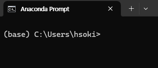 Anaconda prompt 실행 후 화면