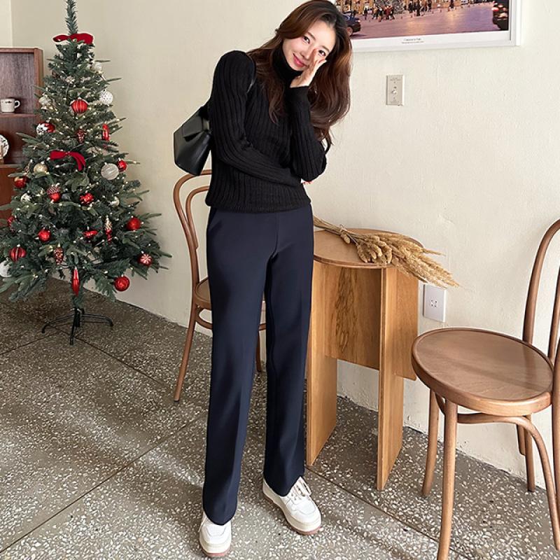 키작녀 44사이즈 XS사이즈 44made 시즌 기모 스트레이트핏 히든밴딩팬츠