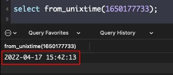 2. Unixtime을 Date형식으로 변환