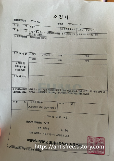 쌍둥이 임신 중 맥수술 실비 청구 실패 후 고위험산모 지원금 받는 법