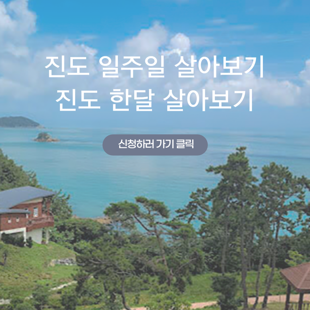 2025 전남 진도 6박~한달살기 여행지원금 관련 사진