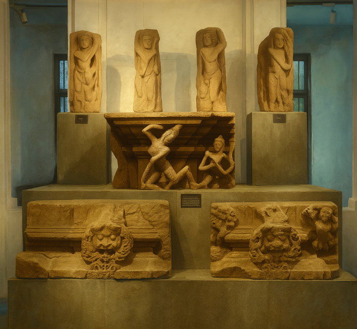 다낭의 참 박물관 내부