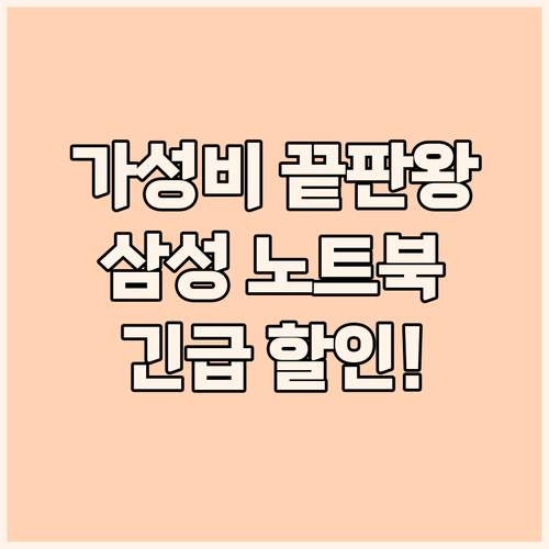 가성비 끝판왕 삼성 노트북 긴급 할인
