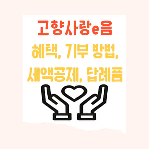 10만원만 기부해도 3만원을 돌려받는 고향사랑이음 혜택, 기부 방법, 답례품