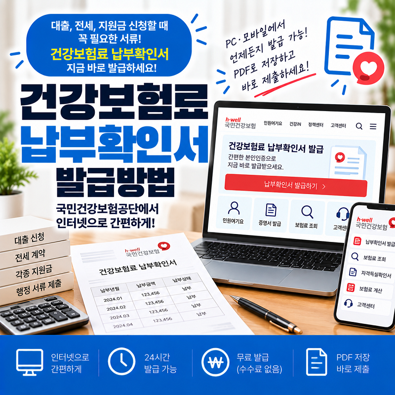 건강보험료 납부확인서 발급방법