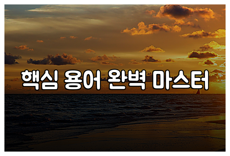 핵심 용어 완벽 마스터