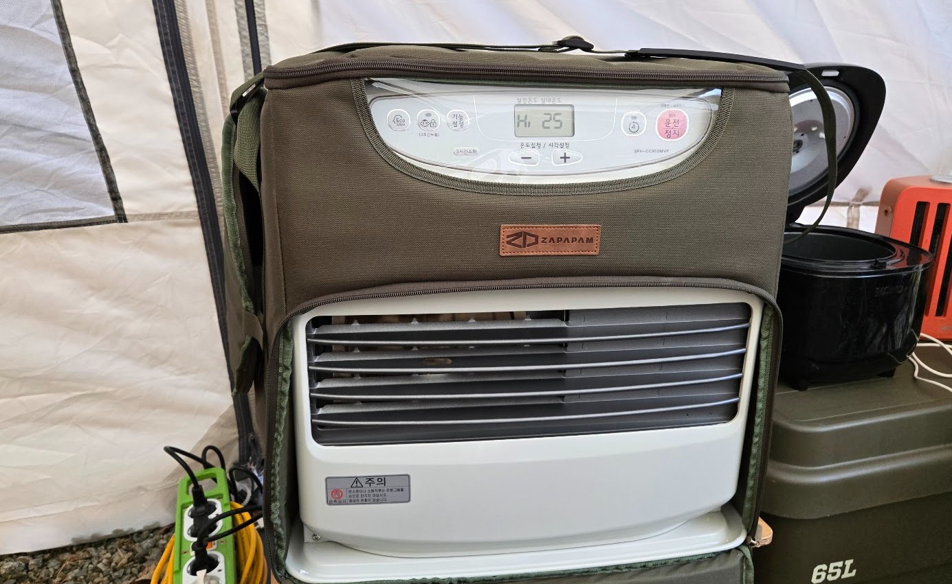 동계캠핑 준비물 신일 팬히터 SFH-CC910MVP 후기