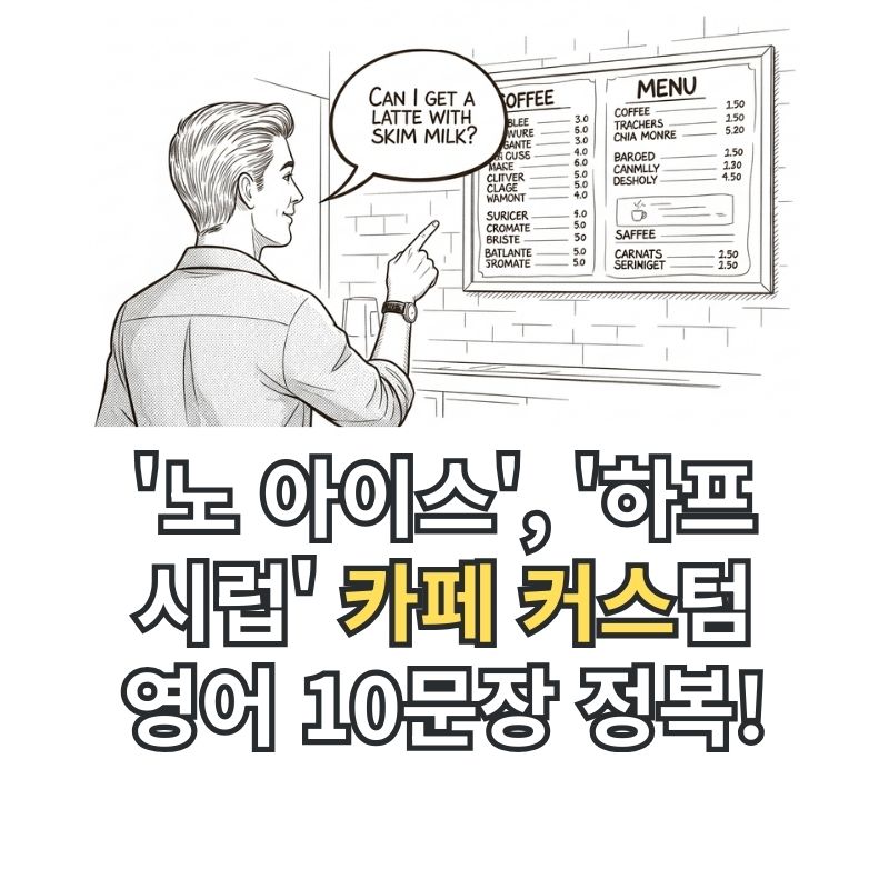 카페 영어 주문 커스텀 회화