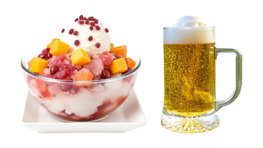 달콤시원한 유혹 : 팥빙수 vs 생맥주의 역습