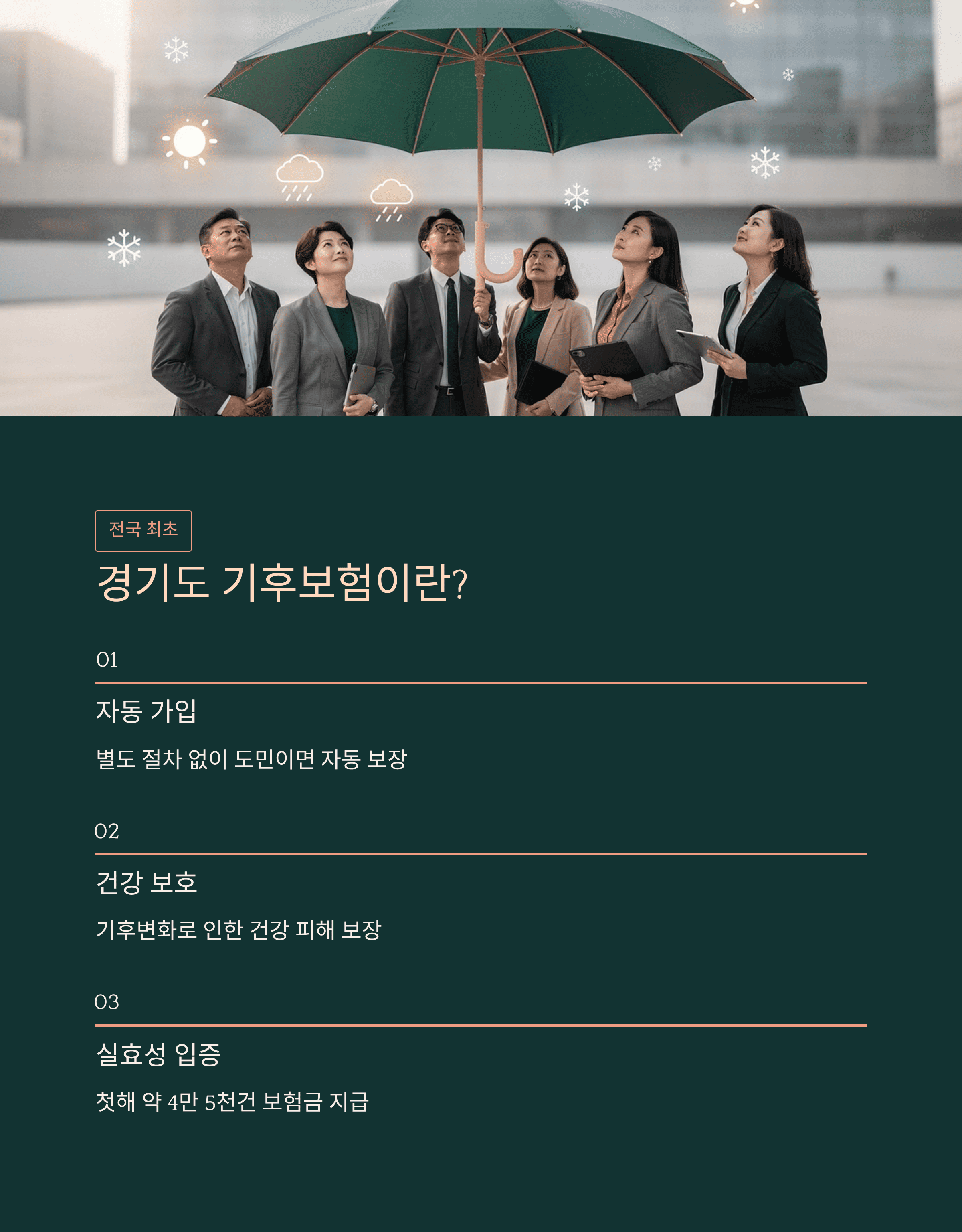 경기도 기후 보험 확대 임산부 취약 계층 지원