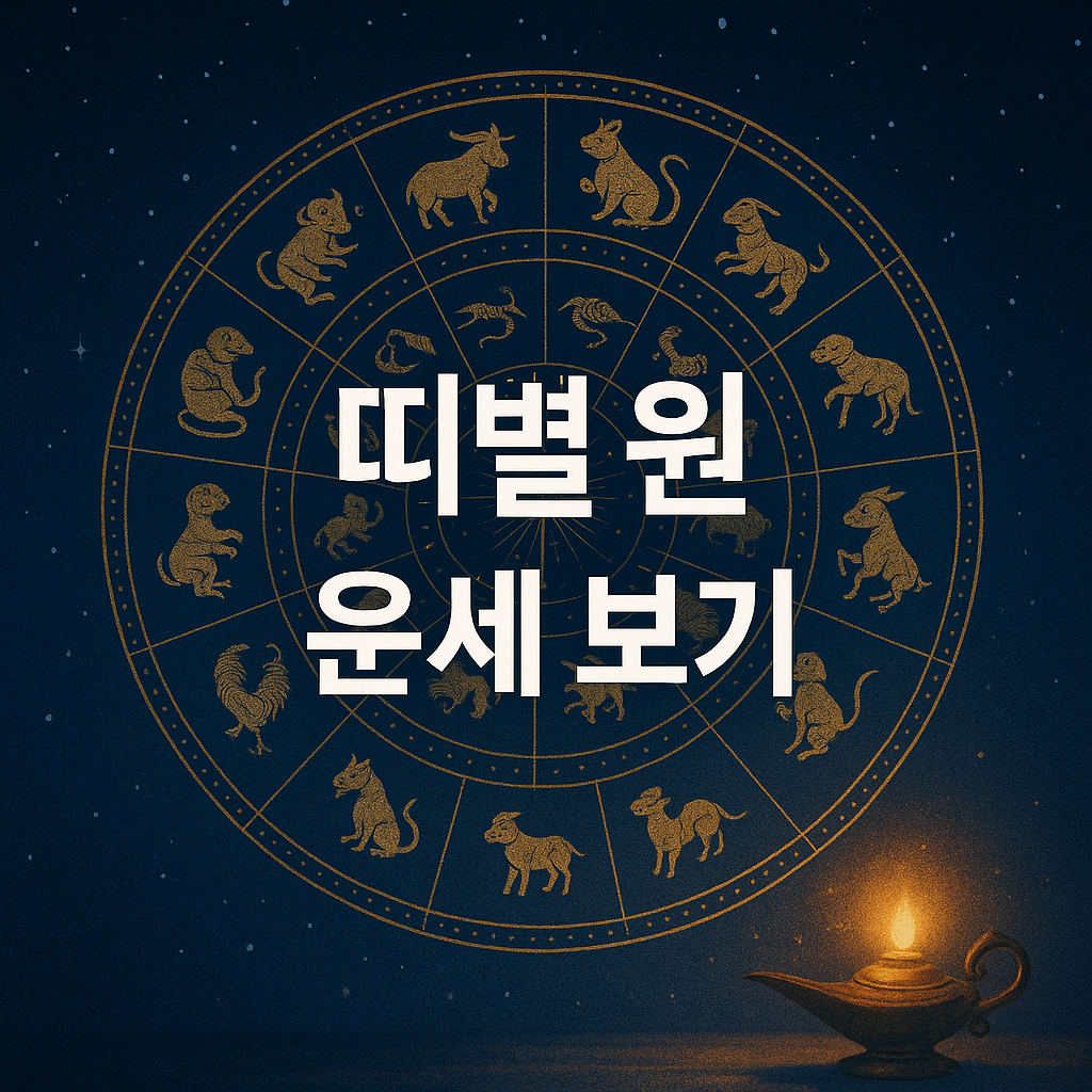 띠별 운세 알아보기