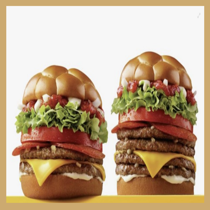 맥도날드 페퍼로니 피자 버거 메가 피자 버거 월드컵 행사