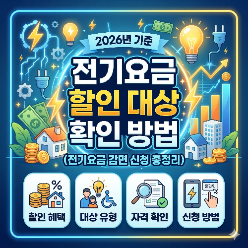 2026년 기준 전기요금 감면 신청 총정리