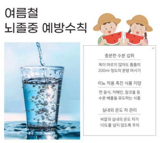 폭염과 뇌졸중 위험 증가 경고 관련 이미지
