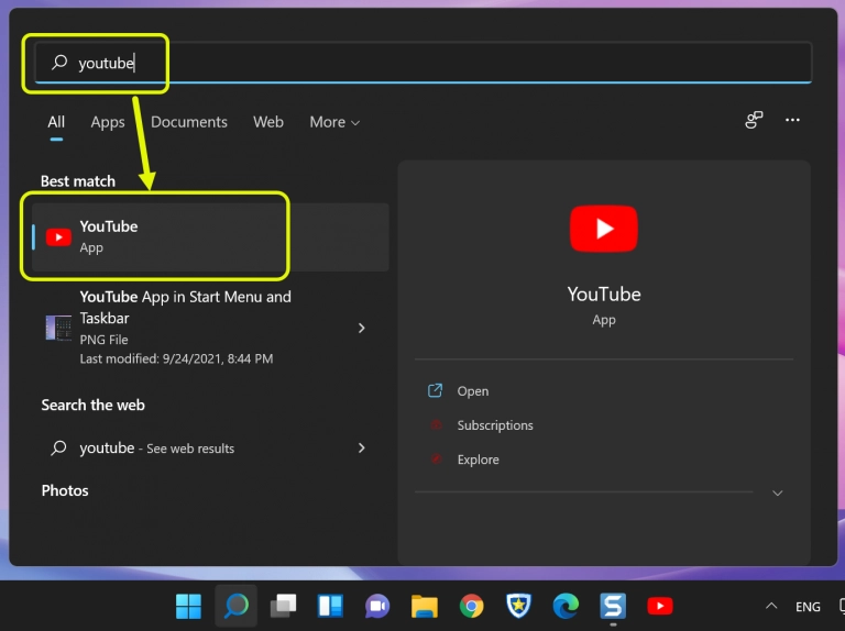 Windows_11에서_YouTube_앱_검색
