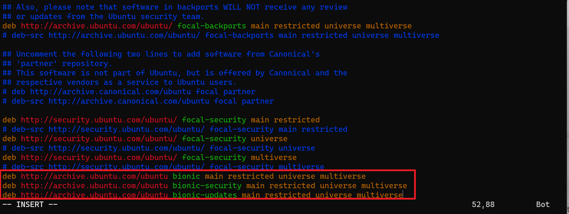 우분투 설정 변경
