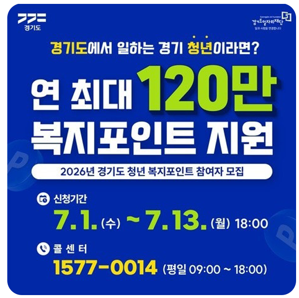 경기도 청년복지포인트 신청방법