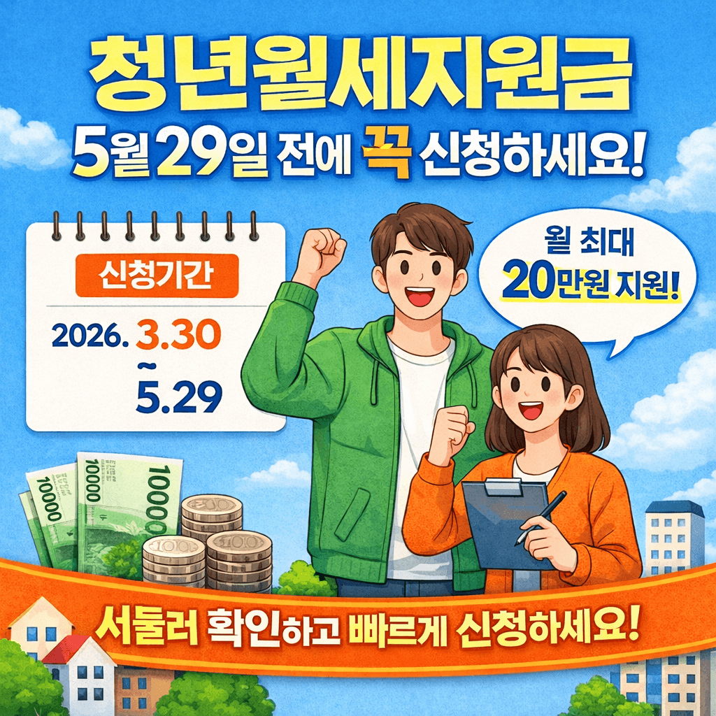 청년월세지원금 신청기간