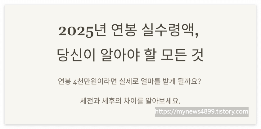 실수령액 계산기 사용법과 정확하게 계산하는방법