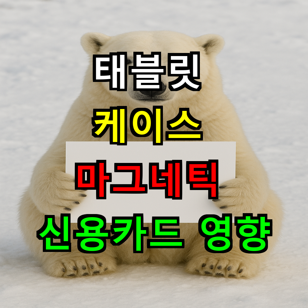 태블릿 케이스 마그네틱 신용카드 영향
