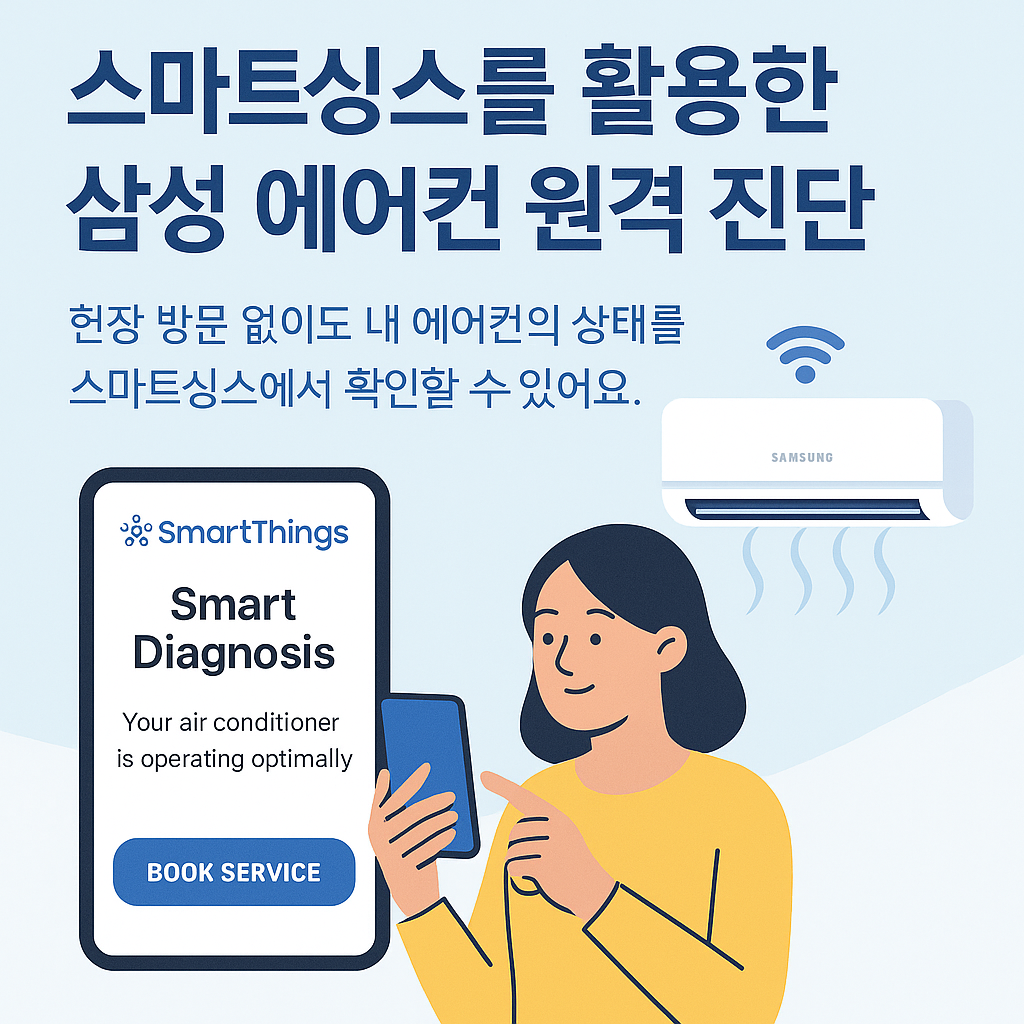 삼성 에어컨과 스마트싱스 앱 연동으로 스마트홈 구성 예시