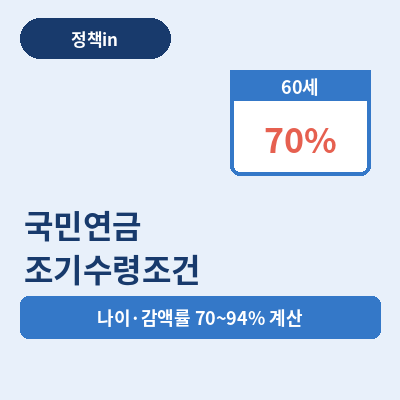 국민연금 조기수령조건 썸네일
