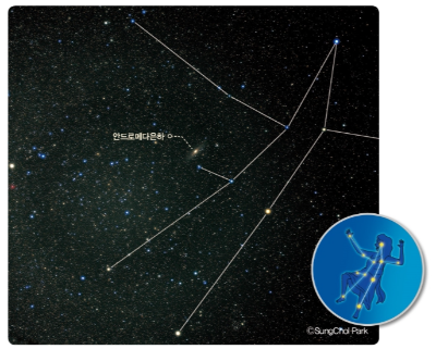 안드로메다 자리의 모양